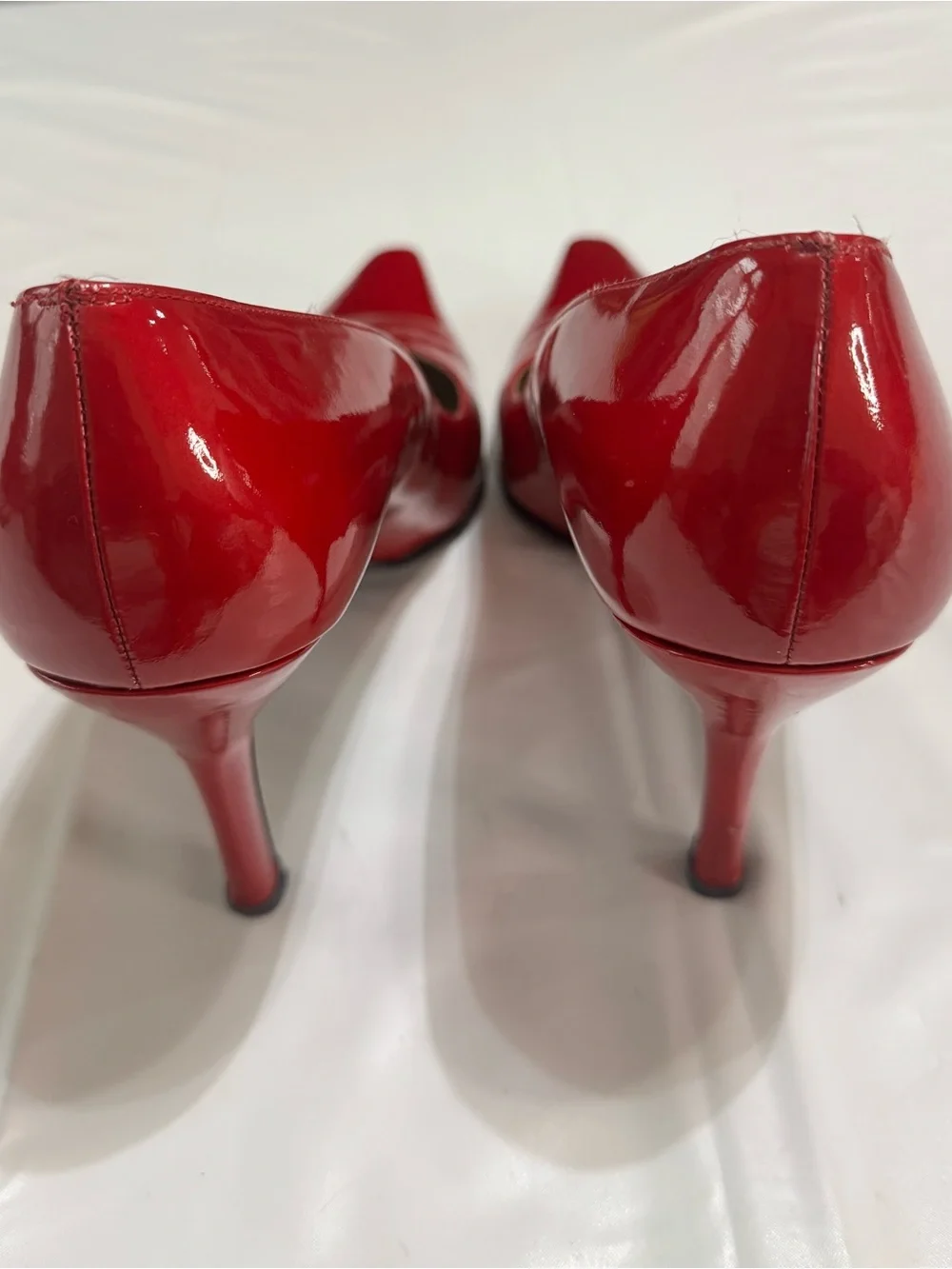 Vintage Stuart Weitzman Red Patent Pointed-Toe Stilettos size 9AA